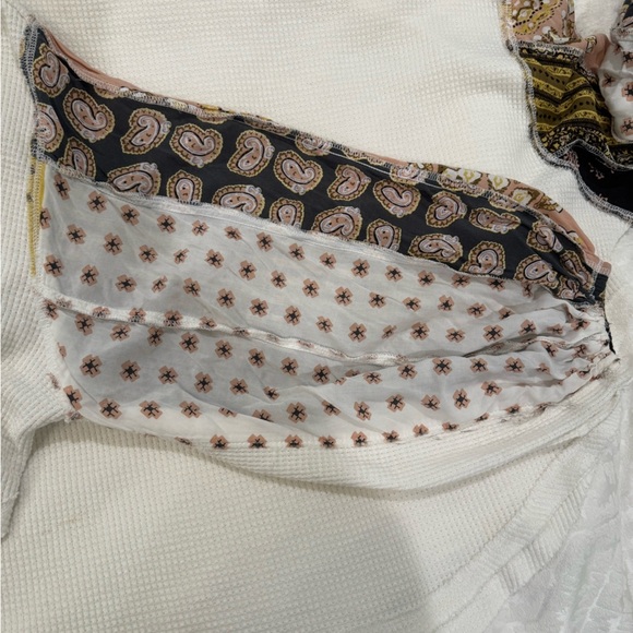 Free people we the free Blossom Thermal Top crew neck mixed media - Picture 12 of 13